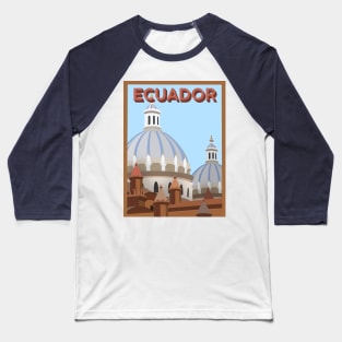 Cuenca Ecuador Travel Poster Baseball T-Shirt